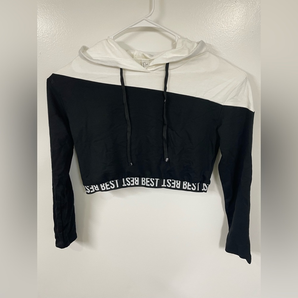 Women’s Hooded Sweatshirt Unbranded Great Condition Size Medium White/Black
